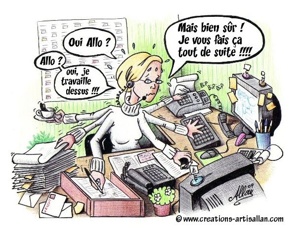 secrétaire médicale débordée